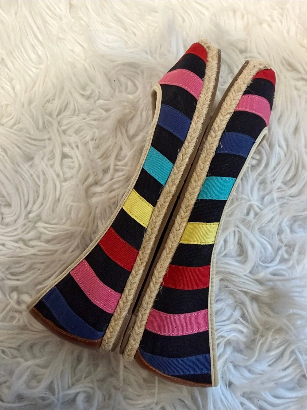 Kate Spade New York Multicolor Striped Espadrille Flats size 7.5